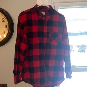Field Steam red and black flannel, size medium